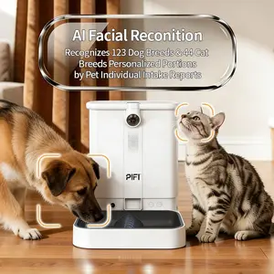 Smart Pet Feeder with Camera for Cats & Dogs | Watch & Feed Your Pet Anytime | 1080P HD Dual Camera, APP Control & Remote Feeding