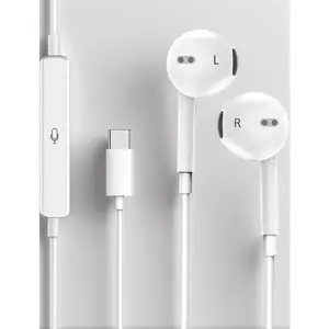 The Essential Wired Earbuds for iPhone 15 Owners. USB-C Connection with Built-in Mic & Controls. High-Quality Sound, No Adapter Needed. Also Fits iPad, Android Phones.