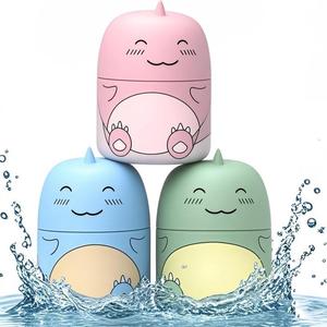 LONLXTOK 3PCS - Toilet Bowl Cleaner Bottle, Cute Dinosaur-Shaped Bathroom Toilet Tank Cleaner with Ocean, Jasmine, and Peach Scent