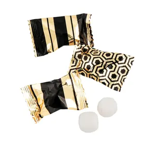 14 oz. Assorted Pattern Black & Gold Buttermints - 108 Pc.