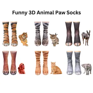 Funny Christmas Gifts 3D Animal Paw Socks, One Size - Funny Gift for Adult Women Men Teens, Animal Socks