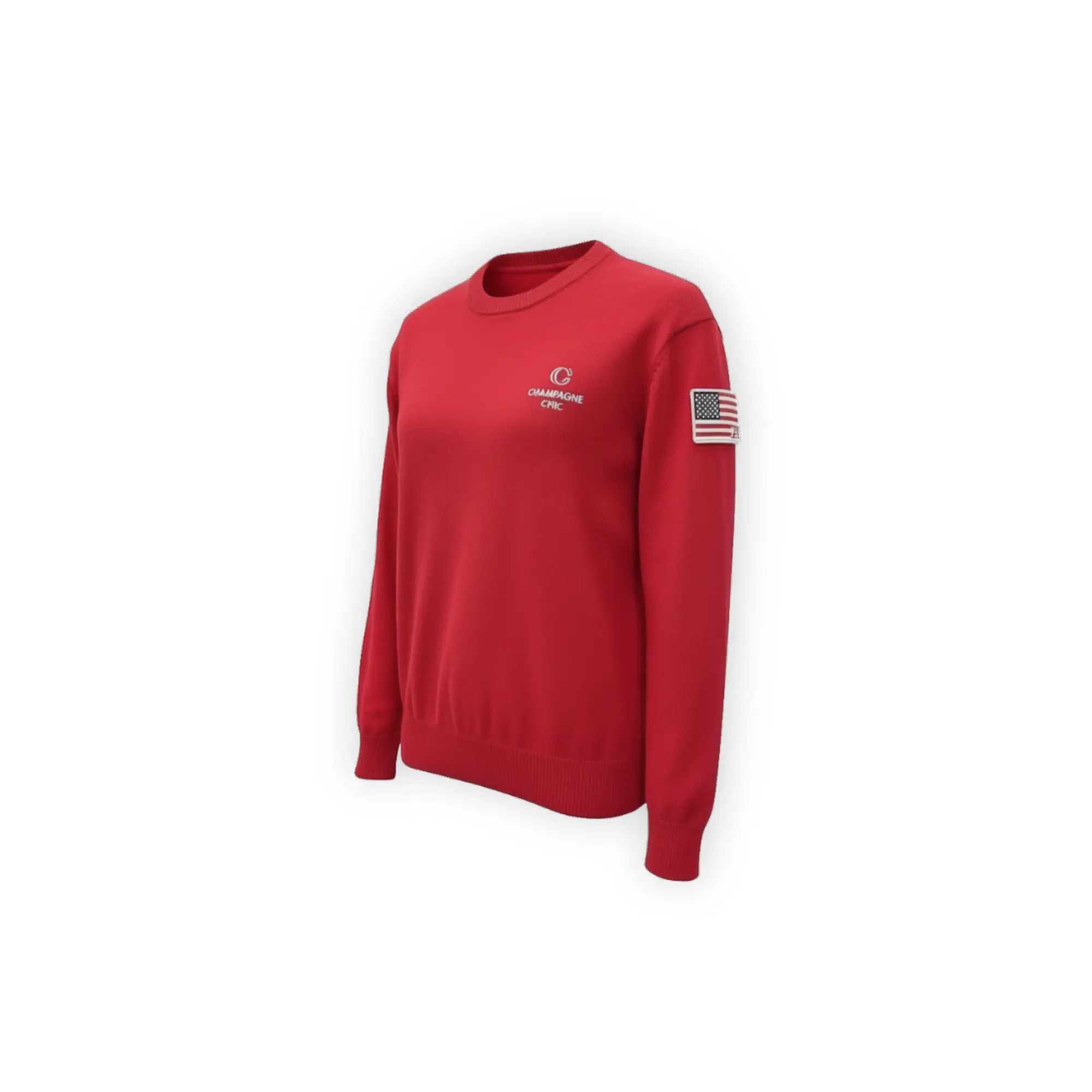 Champagne Chic American Flag Sweater