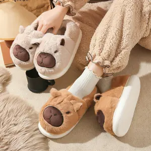 Cozy And Thick Plush Slippers Shaped Like Capybaras, Perfect for Home And Indoor Use, Ideal As a Christmas Or New Year Gift