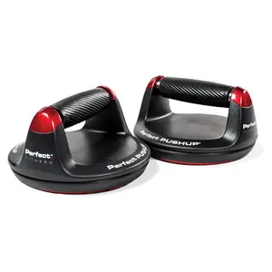 Perfect Pushup Elite - Rotating Handle Design with Steel Ball Bearings for Smooth, Effortless Handle Rotation - Ergonomic Grips, 8" Base & Textured, Non-Slip Bottom Treads - Supports up to 400lbs