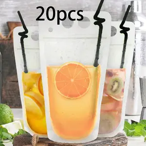 Portable Liquid Packaging Bag, Transparent Leak-Proof Drink Container, Reusable Sealed Bottle for Alcohol, Milk, Water, Outdoor Use