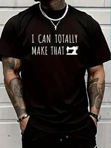 100% Cotton Funny Sewing Quote Sewing Machine I Can Make I Can Make T-Shirt Women's Men's Graphic Tee Crew Neck summer vacation Tops