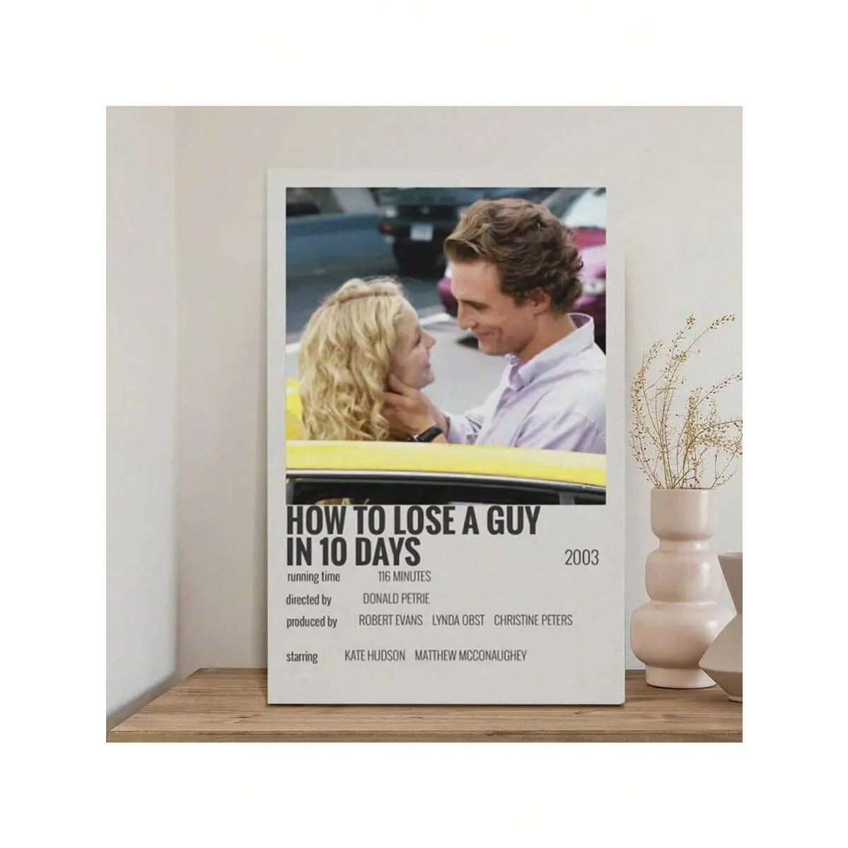 1pc How To Lose A Guy In 10 Days Movie Poster Posters Art Print Wall Photo Paint Poster Hanging Picture Family Bedroom Decor Canvas Painting And Prints Wall Art Picture For Bedroom Home Decor Vintage Wall Art Artistic