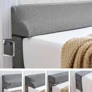 Bed Wedge Gap Filler King Size Wedge Pillow for Headboard Gap Foldable Mattress Gap Filler Closes 0–7" Gap Between Headboard and Mattress Bed Crack Pillow 76×10×6 in Gray