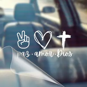 Paz Amor Dios – Christian Car Decal Sticker