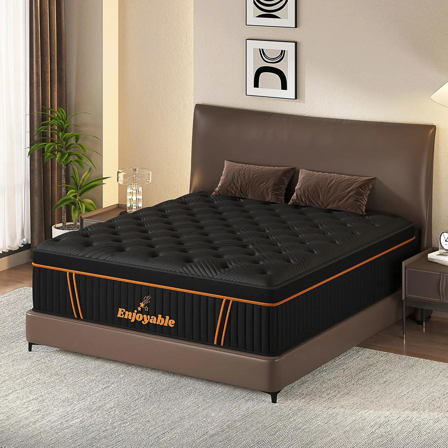 14" Twin Full Queen King Mattress,  Hybrid Mattress with Gel Memory Foam and Individually Pocket Innerspring Euro Top Mattresses Medium Firm for Motion Isolation, Edge Support, 100 Night Trial