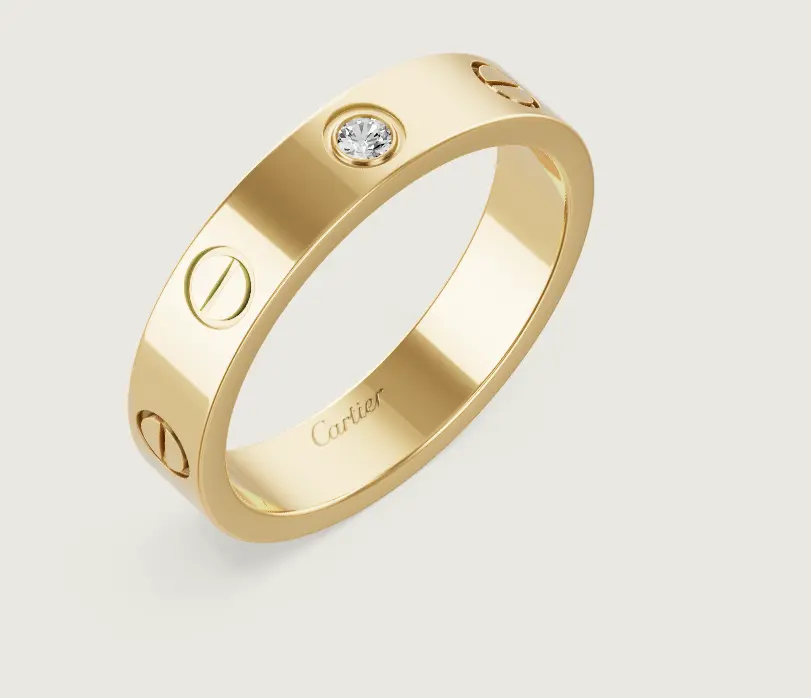 Pre-owned Cartier LOVE Ring, Small Model, 1 Dia Yellow Gold