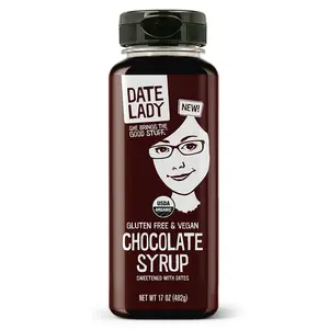 Date Lady Chocolate Syrup | Gluten-Free, Vegan, Dairy Free and Sweetened only with Organic Dates. Pour on ice cream, dip strawberries or sweeten your coffee!
