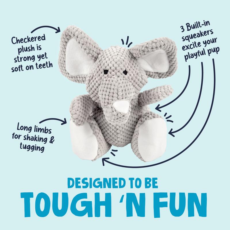 indestructible dog toy dog toys Baby Elephant Plushies Dolls Stuffed Plush Dog Chew Toy Durable Squeaky Pet Pick Up Interactive for Puppy Teething Best Birthday Gift