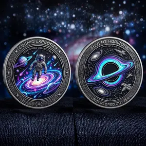 Limited Edition Event Horizon & America 250 Dual-Sided Challenge Coin - Unexplored Odyssey Semiquincentennial Space Exploration