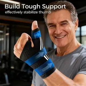 [Ergonomic Wrist Support] 2-piece/1-piece ergonomic wrist support with thumb support - The wrist support features an adjustable thumb guard, suitable for either the left or right hand. Its 270° wraparound design ensures a perfect fit