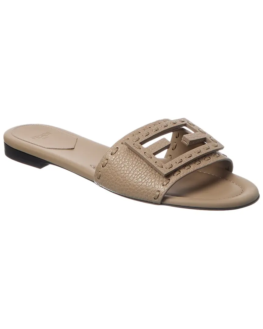 FENDI FF Baguette Leather Sandal