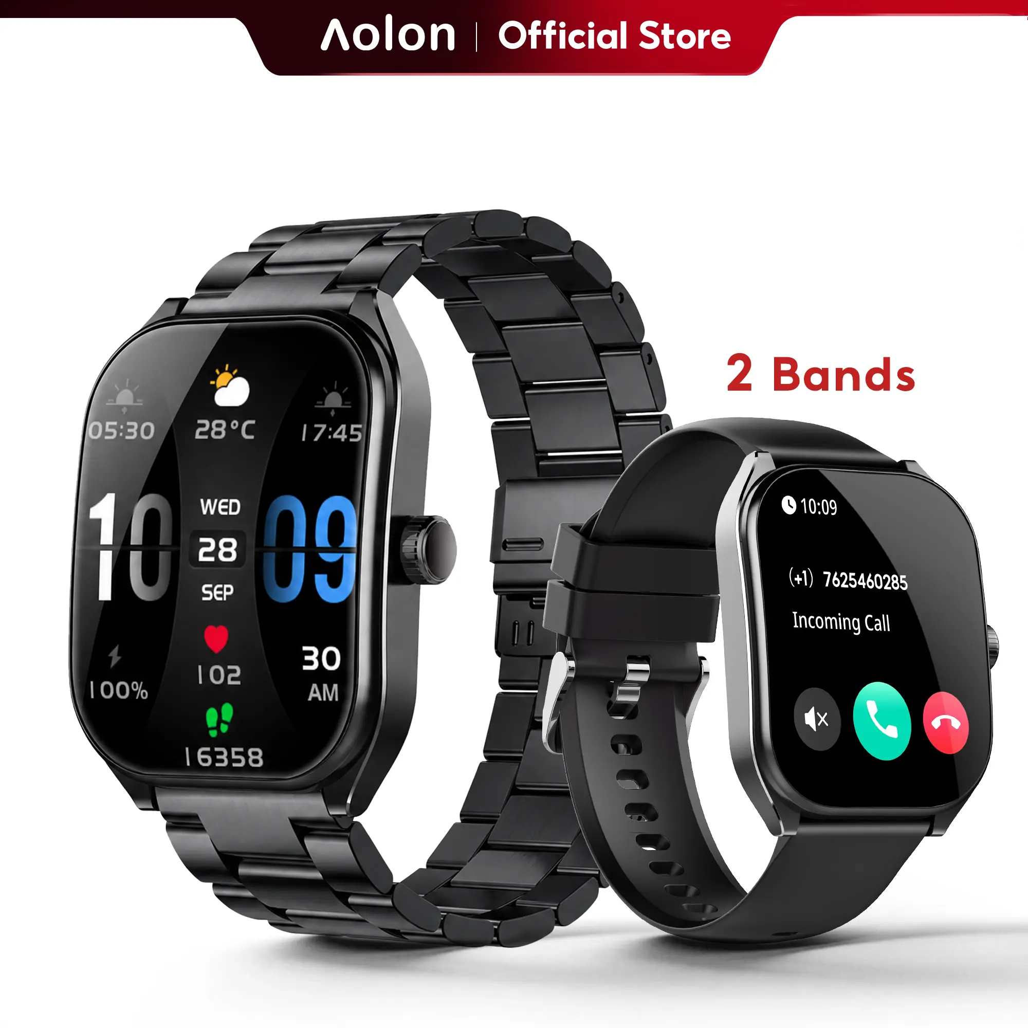 【Business Style】Aolon Curve Smart Wristwatch – 2.01" HD Curved Screen, Bluetooth Calling, AI Voice Assistant, IP68 Waterproof, 100+ Sports Modes, Health & Fitness Tracker, Android & iOS Compatible#fathers day gift#summerwins#SummerFinds