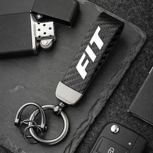 Honda Fit Carbon Fiber Car Keychain Set, Premium Auto Modification Key Fob with Screwdriver & Rings, Durable Design for Everyday Use