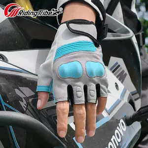 Half-finger Cycling Gloves, Breathable Open-finger Design for Summer, Anti-slip & Wear-resistant Protective Gloves for Motorcycle Riders