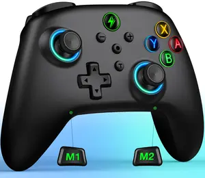 BEBONCOOL Switch Remote,Wireless Switch Pro Controller for Nintendo Switch/OLED/Lite, for PC/IOS/Android with  Breathing LED,Black