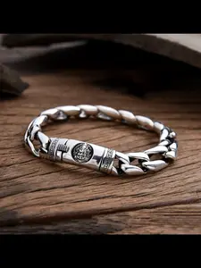 God Hand Chain for Men, National Trend Ethnic Pattern Bracelet, Copper Material, Casual Style, All Seasons Wear
