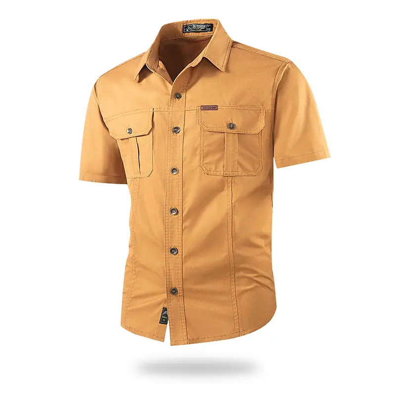 Single pack: summer outdoor casual short-sleeve work shirt with multiple pockets, lightweight design,fathersdaygift Single pack: summer outdoor casual short-sleeve work shirt with multiple pockets, lightweight design,fathersdaygift