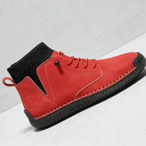 Women's Flexible Sole Ankle Boots - sneaker athletic shoe student youth chunky trainer