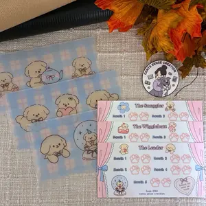 The Poodle Pals Saving Challenge | Saving Trackers | Matte Vellum Envelope