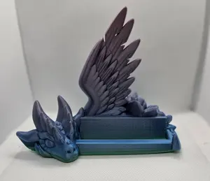 Dragon Business Card Holder with Flowers