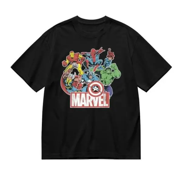 Marvel Avengers Short Sleeve Graphic Casual T-Shirt Summer Superhero Top for Men Boys Teens, Day