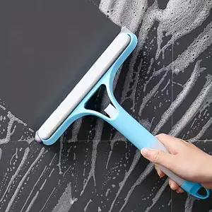 Three-In-One Window Cleaning Scraper, New Shower Glass Scraper, Triple Spray Function for Glass Doors, Mirror Brush, Universal Window Cleaner Tool, Squeegee Scrubber Spray