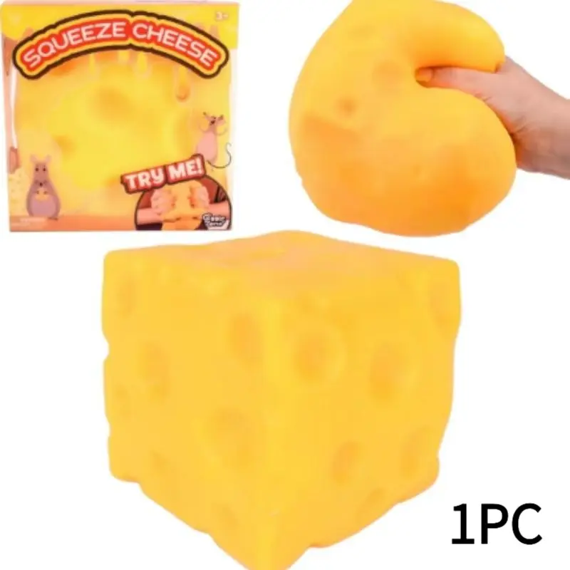 Giant Cheese Play Dough, Soft Large Block Slow Rise, Adult Teenage Squeeze Cube Sensory Stress Ball, Realistic Food Fidget Desk Decor Party Favorite, Stress Relief Tools, Slow Rising Stress Ball