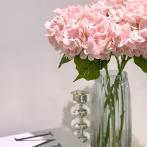 3 Pcs Real Touch Artificial Hydrangea Flowers – Soft Latex Petals, Full Bloom Lifelike Faux Flowers for Wedding, Home, Party, Christmas & Outdoor Table Decor