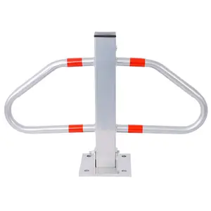 Hardware Parking bollard,pole barrier with lock ,car parking protection posts,home garage street decor ,parking barrier  gray