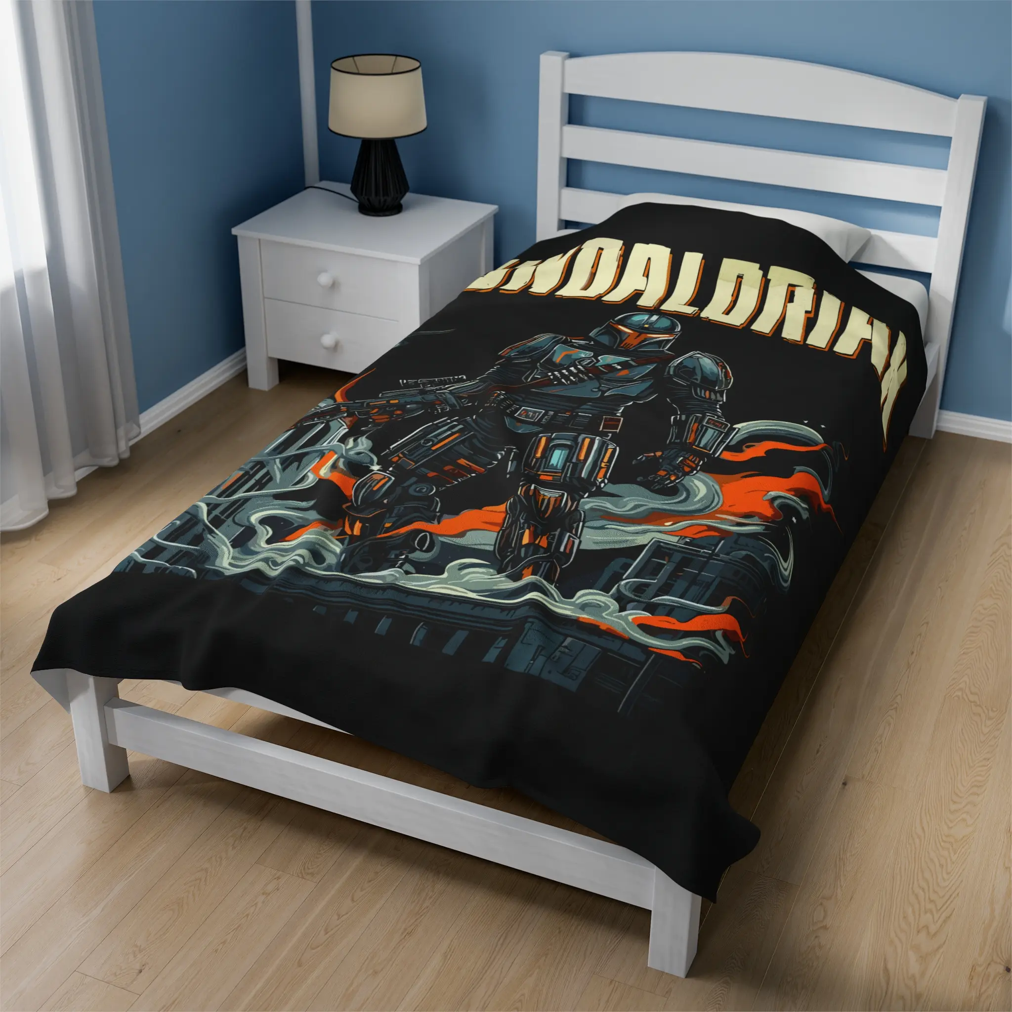Gundalorian Dystopian Future Plush Blanket