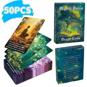 Mystic Oracle Cards – 50 Spiritual Guidance Deck | Intuitive Divination for Inner Strength, Healing & Self-Discovery | Perfect for Meditation & Mindfulness Practice