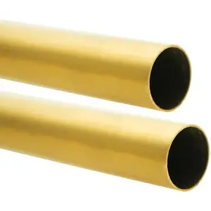 H62 1/8"(3mm) OD Brass Tube 0.5mm Wall × 300mm Length Brass Tubing Seamless Round Tubing, 2Pcs