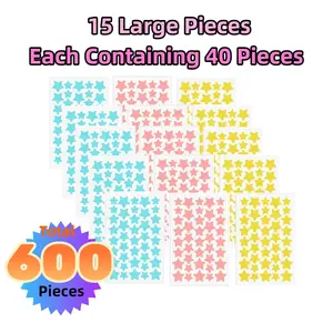 600 Pieces Colorful Cheerleader Face Concealer Stickers, Facial Tape, Face Concealer Patches, Makeup Accessories for Sports Events