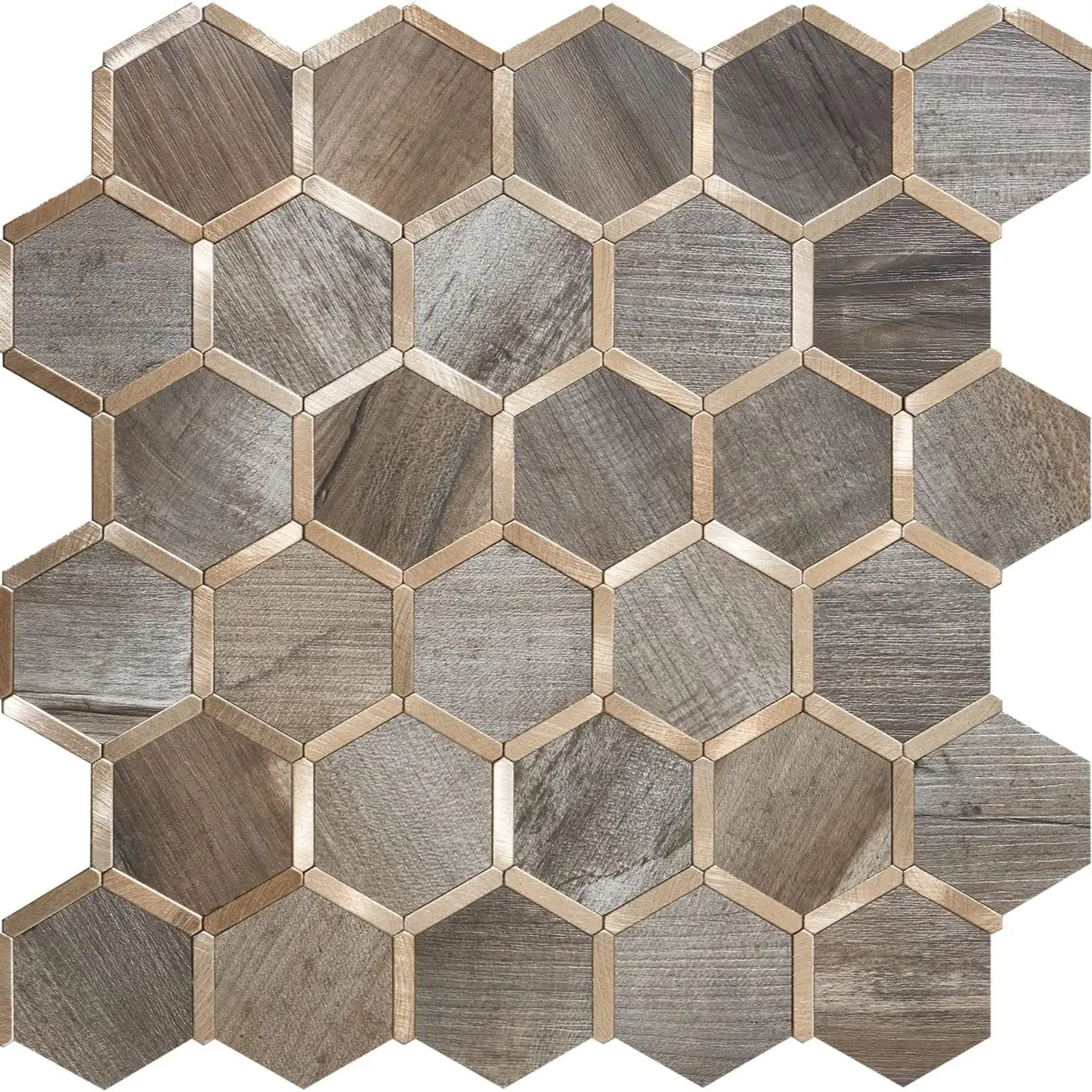 Wood Texture with Metal Gold