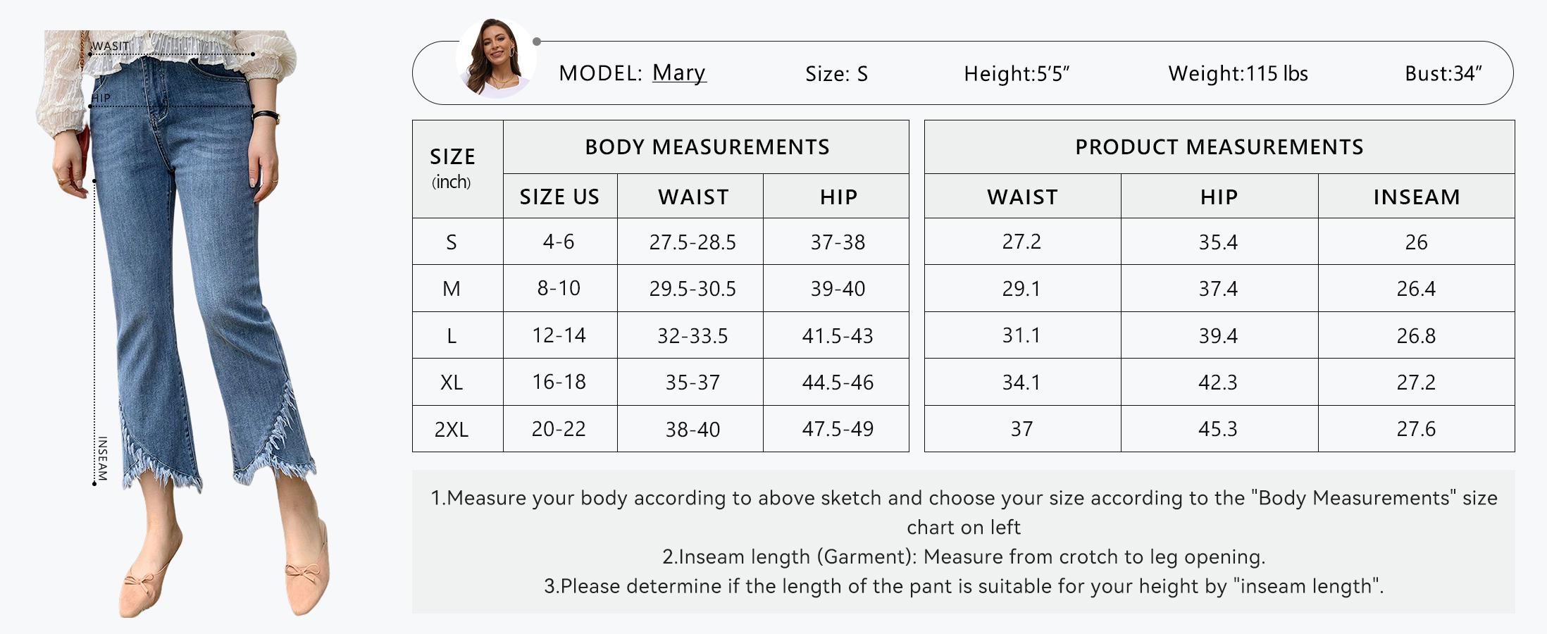 CHARTOU Women Cute Stretch Denim Jeans Ripped Distressed Frayed Hem Denim Pants Tassel Fringe Cropped Jeans