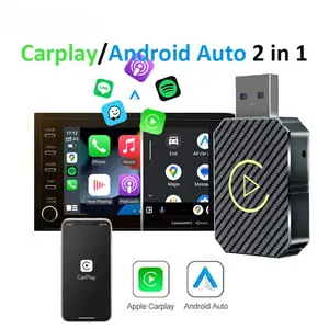Mini Wireless Androld Auto & Carplay Wireless Adapter,2 in 1, Switch from Wired to Wireless, Dongle for Cars With AA & Carplay, Plug and Play