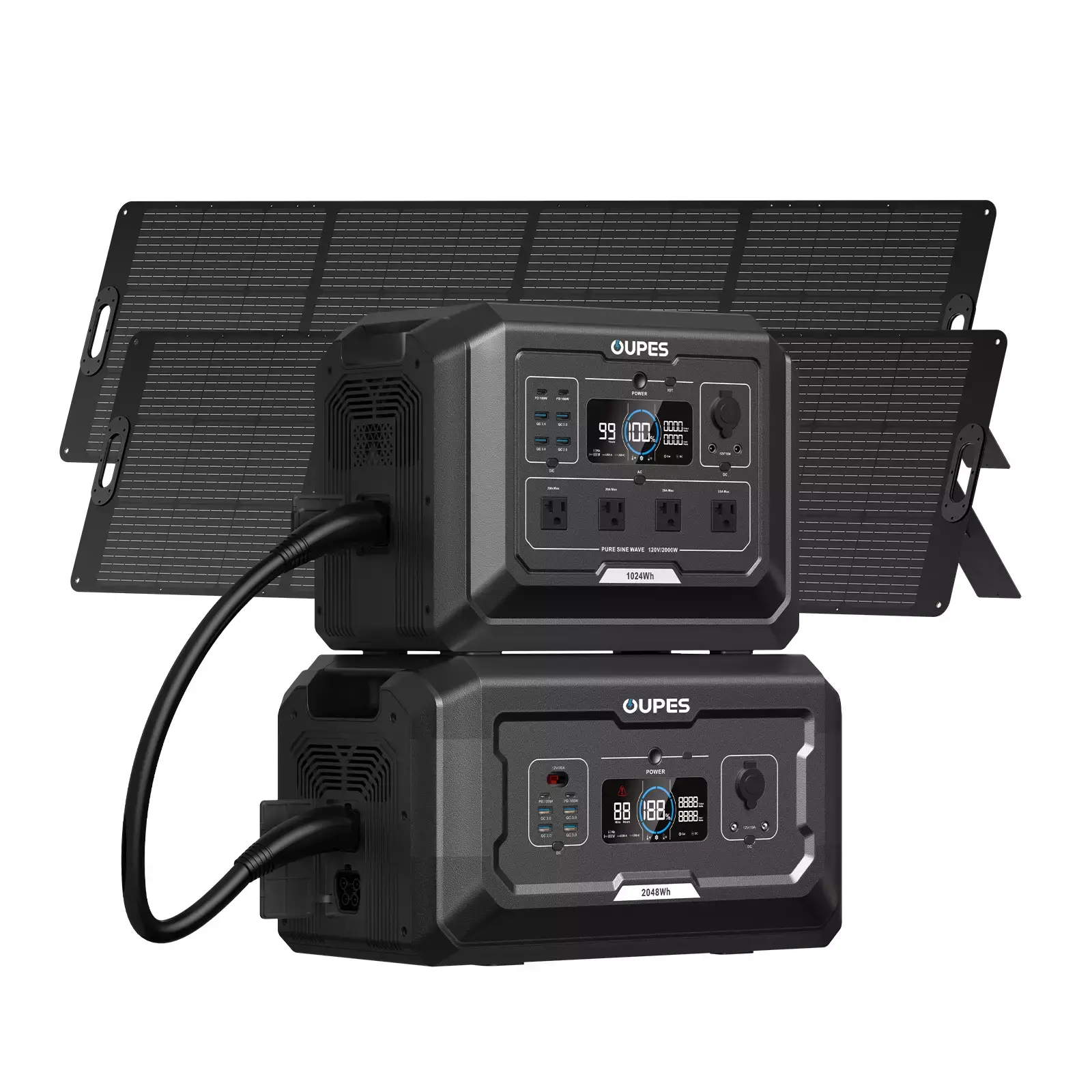 Mega 1+B2 Battery+2x240W Solar Panel