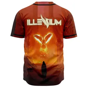 Illenium Ascend Baseball Jersey, Unisex EDM Festival Graphic Fan Apparel