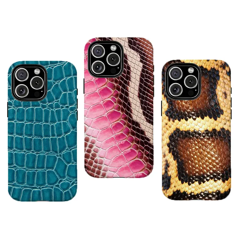 Vibrant Pink Python Snake Skin Case | Y2K Edgy Vibe,Compatible for iPhone 16 15 14 13 12 11 17Pro Max,for Samsung S25 S24 S23 S22 Ultra,Durable Dual-Layer design phone cover,Perfect Gift for Her