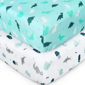 SpringSpirit Crib Sheets for Boys or Girls 2-Pack, Fitted Sheet 52'' x 28'' Standard & Toddler Mattress, Soft and Breathable Material, Baby Neutral #TiktokshopStockUp