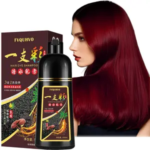 Dark Wine Red 3-in-1 Hair Dye Shampoo for Men Women, Natural Burgundy Hair haircoloring Shampoo for 100% Gray Coverage, Instant Hair Colors in 10-15 mins, Hair Dye Shampoo For All Hair Types 16.9 Fl Oz