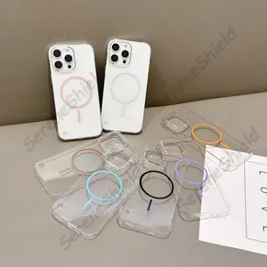 Ultra Thin HD Clear Frameless Magnetic Case for iPhone 16 15 14 13 12 11 Pro Max Slim Hard PC for Magsafe Wireless Charge Cover