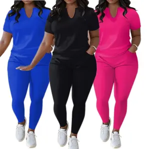 New Arrivals Plus Size Women's Two Piece Outfit Casual Lounge Set Comfortable Matching , Trendy Womenswear Loungewear Minimalist Shortsleeve Homewear Oversized
