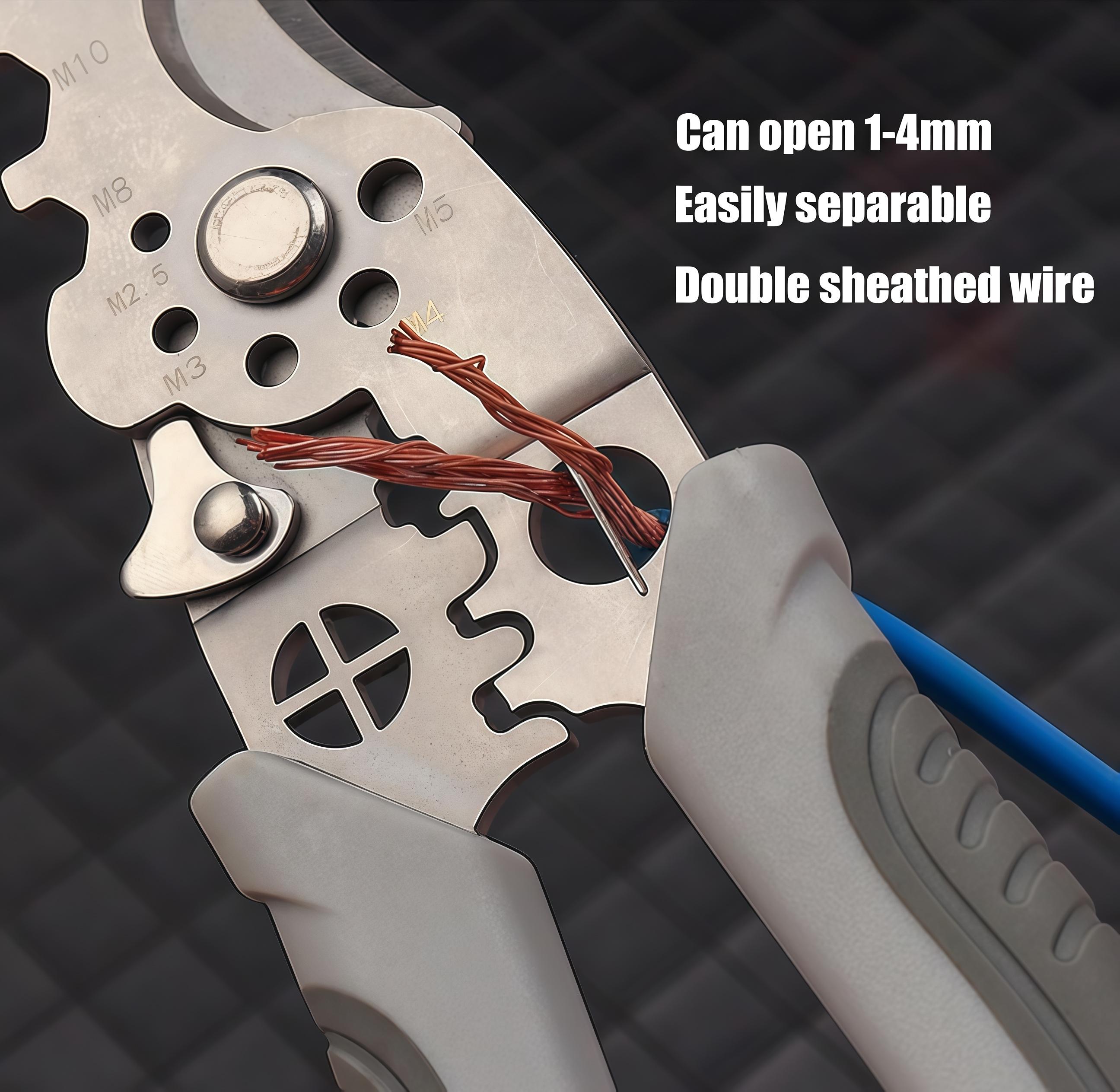 Multifunctional Wire Stripper Crimper Cable Cutter Pliers,Professional Electrical Wire Stripping Tool, MultipurposeWire Stripper for Electrical Cable Cutting
