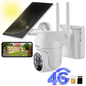 NORWILL 4G LTE Cellular Solar Security Camera Wireless Outdoor, No WiFi Solar Powered Camera, 360° Live View, 2K Color Night Vision, PIR Motion Sensor, 2 Way Talk, Built in SIM Card， bbr 2025